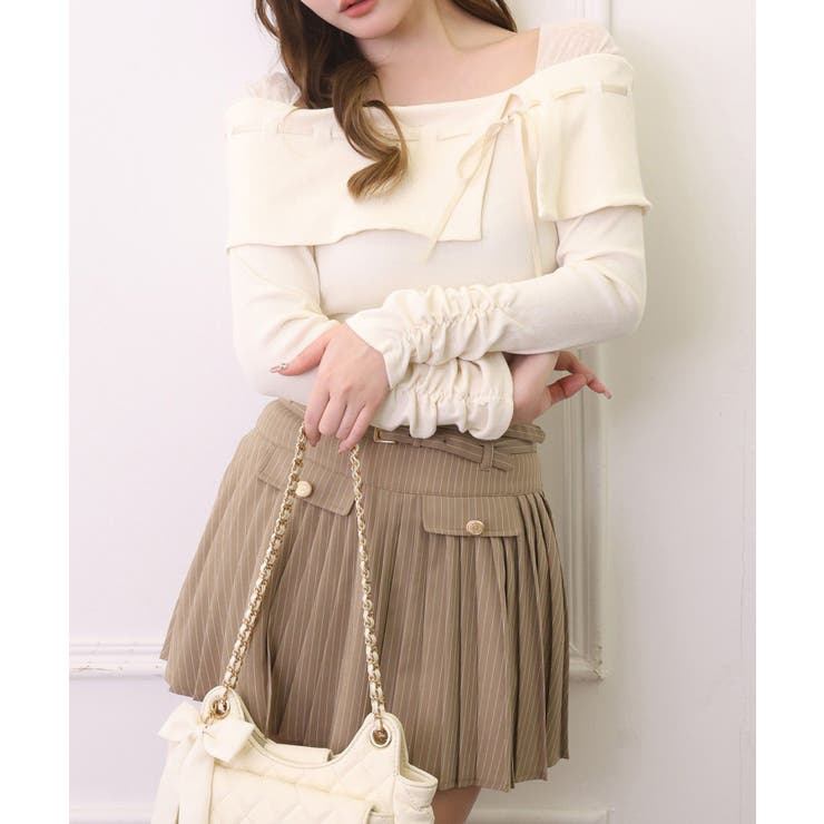 【one after another】ダブルベルトミニスカ | NICE CLAUP / OLIVE des OLIVE　OUTLET | 詳細画像4 