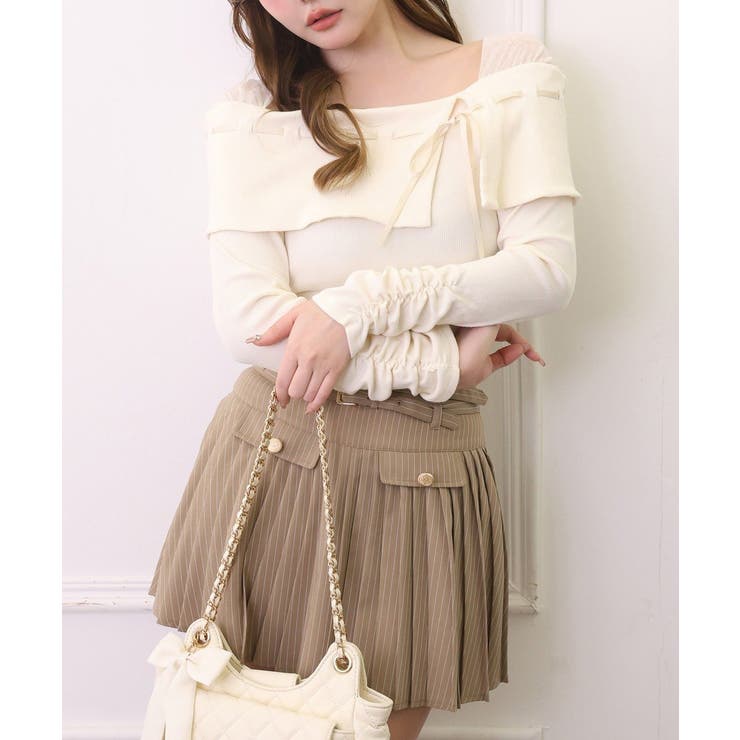【one after another】【SMサイズ展開あり】ダブルベルト付きプリ… | NICE CLAUP / OLIVE des OLIVE　OUTLET | 詳細画像12 