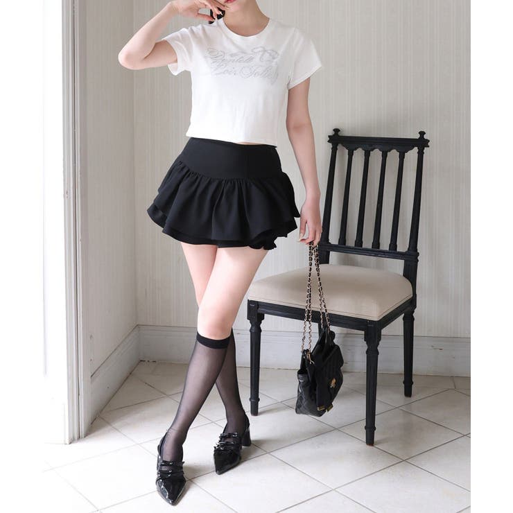 【one after another】スタイルアップフレアスカパン | NICE CLAUP / OLIVE des OLIVE　OUTLET | 詳細画像25 