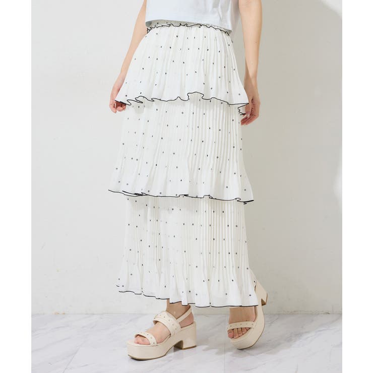 柄1 | 【one after another】プリーツロングスカート | NICE CLAUP / OLIVE des OLIVE　OUTLET