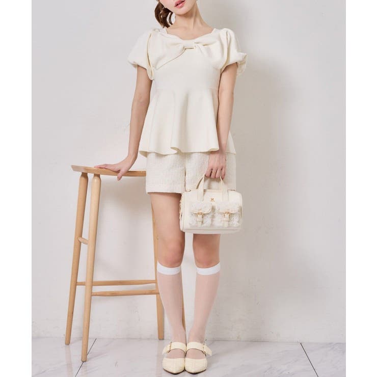 【one after another】レースアップショートパンツ | NICE CLAUP / OLIVE des OLIVE　OUTLET | 詳細画像16 