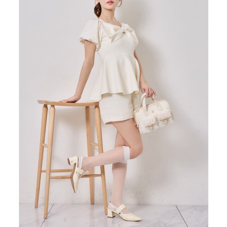 【one after another】レースアップショートパンツ | NICE CLAUP / OLIVE des OLIVE　OUTLET | 詳細画像17 