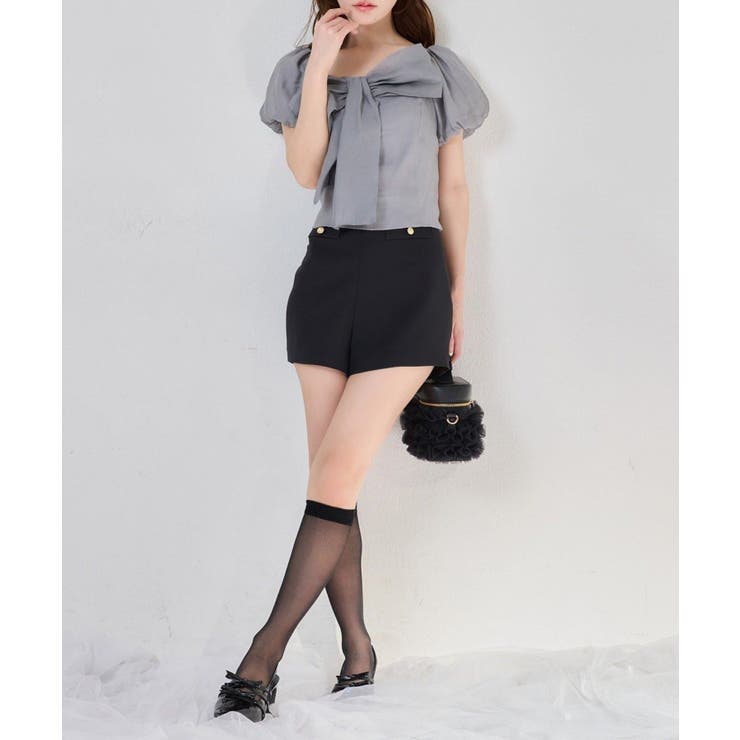 【one after another】レースアップショートパンツ | NICE CLAUP / OLIVE des OLIVE　OUTLET | 詳細画像34 