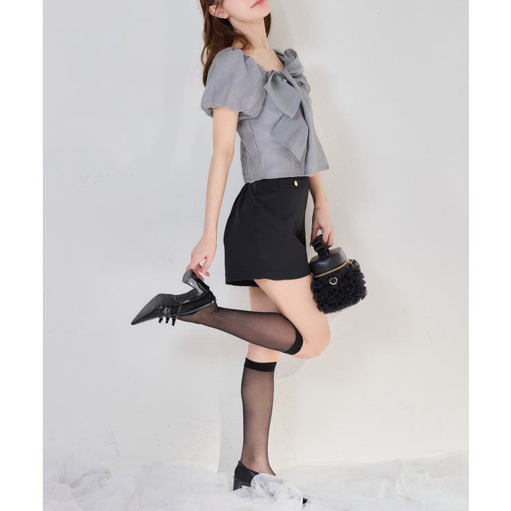 【one after another】レースアップショートパンツ | NICE CLAUP / OLIVE des OLIVE　OUTLET | 詳細画像35 