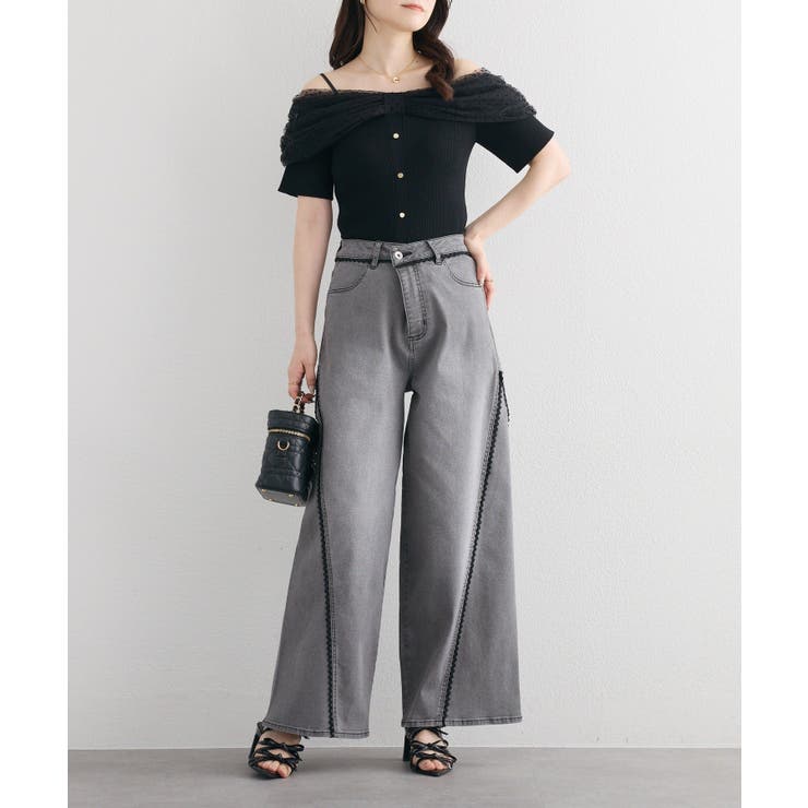 【one after another】レースワイドデニム | NICE CLAUP / OLIVE des OLIVE　OUTLET | 詳細画像16 