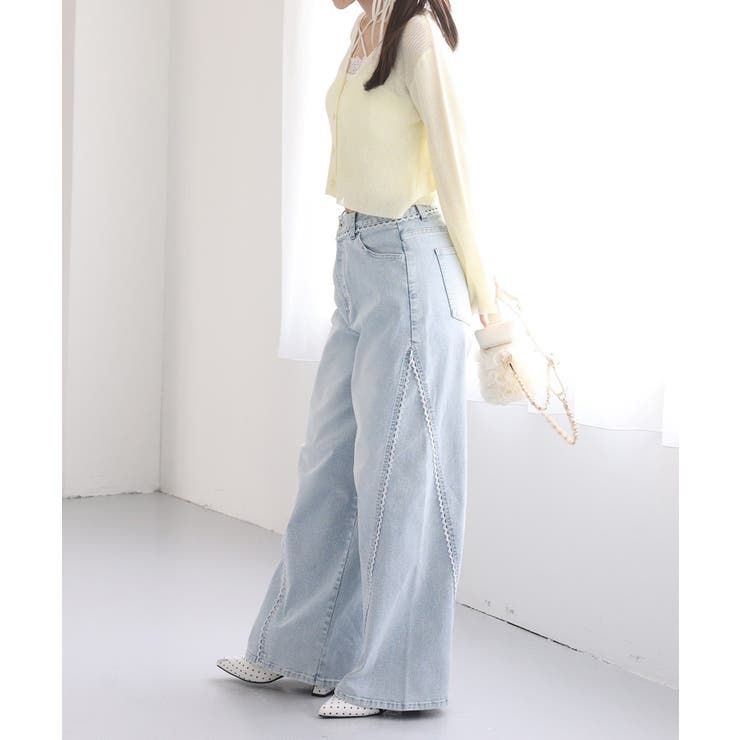【one after another】レースワイドデニム | NICE CLAUP / OLIVE des OLIVE　OUTLET | 詳細画像6 