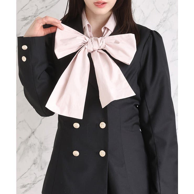 ピンク | 【one after another】【リボン取り外し可能】フロントギャザーボウ… | NICE CLAUP / OLIVE des OLIVE　OUTLET
