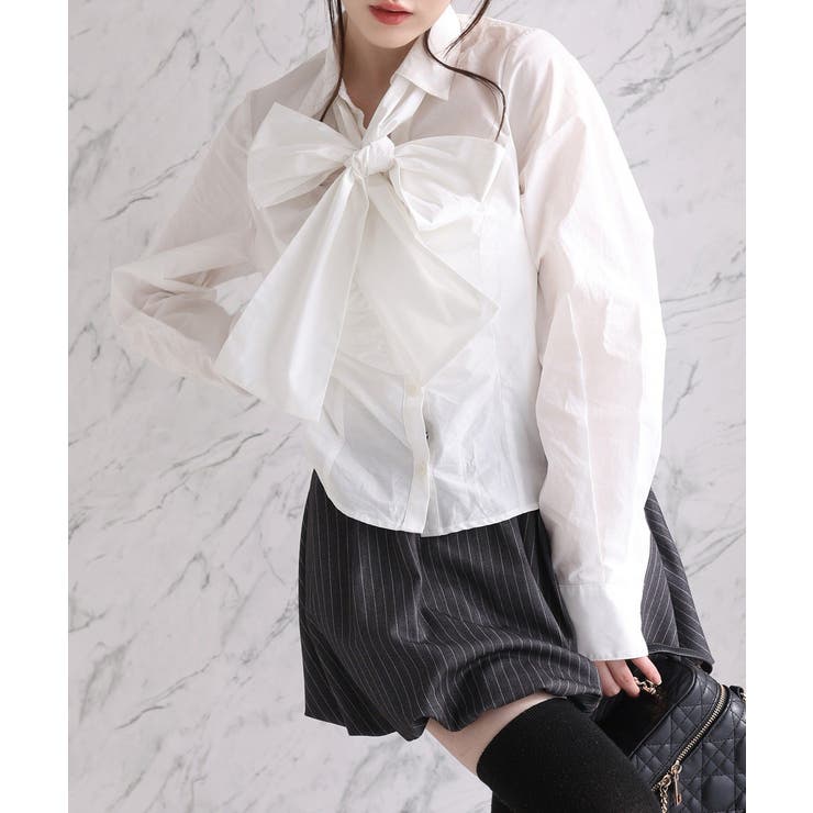 【one after another】【リボン取り外し可能】フロントギャザーボウ… | NICE CLAUP / OLIVE des OLIVE　OUTLET | 詳細画像19 