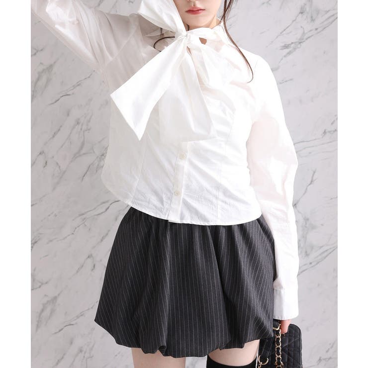 【one after another】【リボン取り外し可能】フロントギャザーボウ… | NICE CLAUP / OLIVE des OLIVE　OUTLET | 詳細画像20 