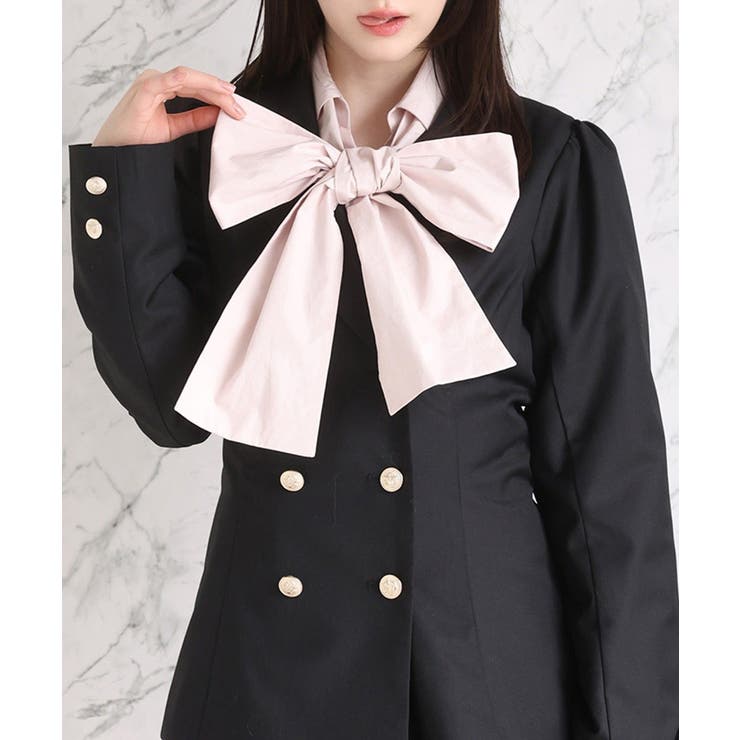 ピンク | 【one after another】【リボン取り外し可能】フロントギャザーボウ… | NICE CLAUP / OLIVE des OLIVE　OUTLET