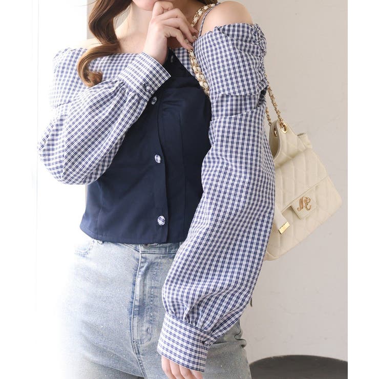 【one after another】レースアップオフショルブラウス | NICE CLAUP / OLIVE des OLIVE　OUTLET | 詳細画像18 