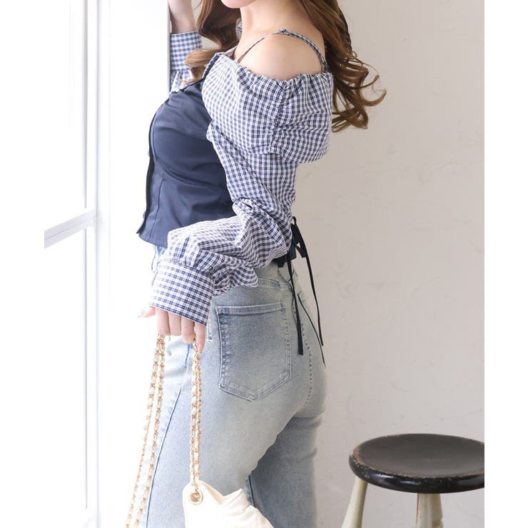 【one after another】レースアップオフショルブラウス | NICE CLAUP / OLIVE des OLIVE　OUTLET | 詳細画像19 