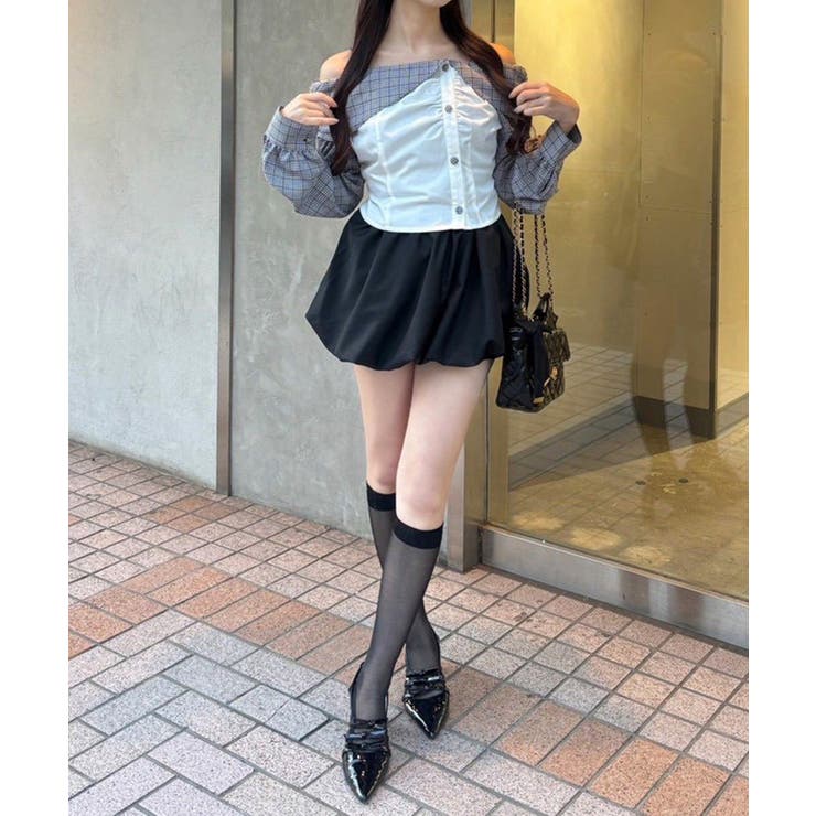 【one after another】レースアップオフショルブラウス | NICE CLAUP / OLIVE des OLIVE　OUTLET | 詳細画像12 