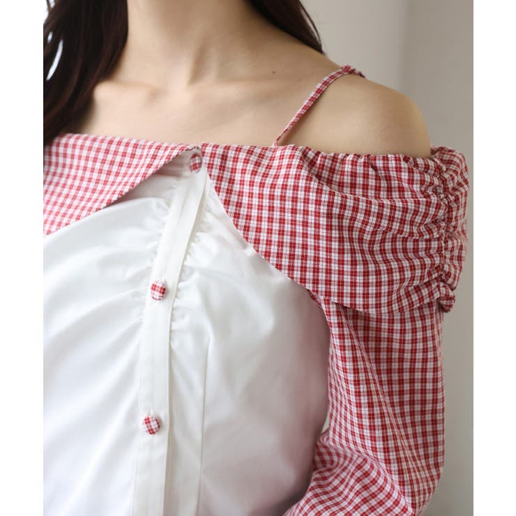 【one after another】レースアップオフショルブラウス | NICE CLAUP / OLIVE des OLIVE　OUTLET | 詳細画像4 