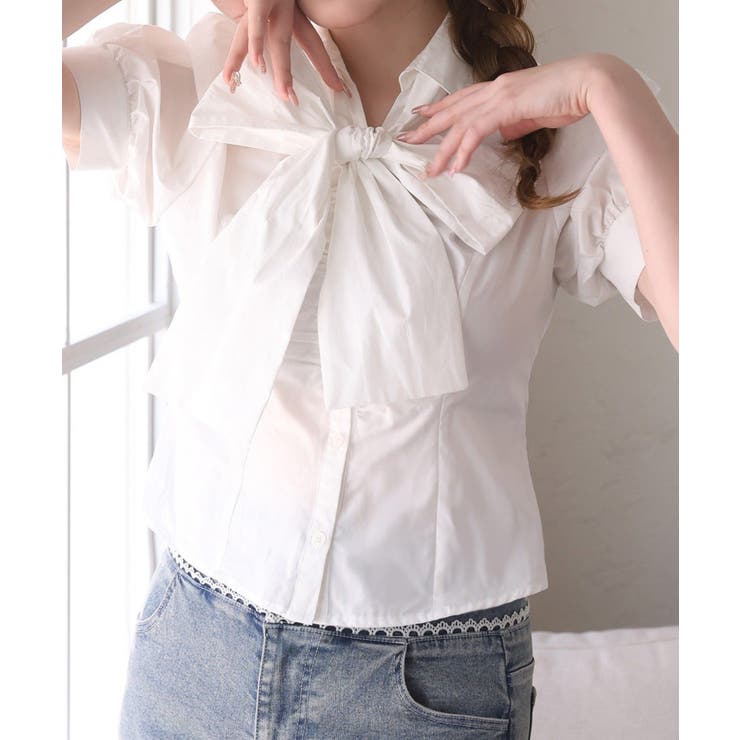 【one after another】半袖ボウタイブラウス | NICE CLAUP / OLIVE des OLIVE　OUTLET | 詳細画像27 