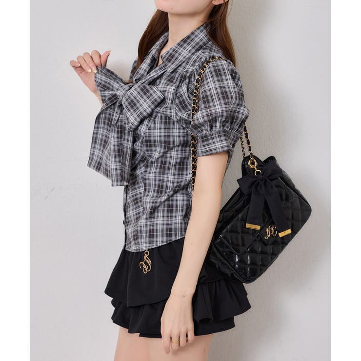 【one after another】半袖ボウタイブラウス | NICE CLAUP / OLIVE des OLIVE　OUTLET | 詳細画像16 