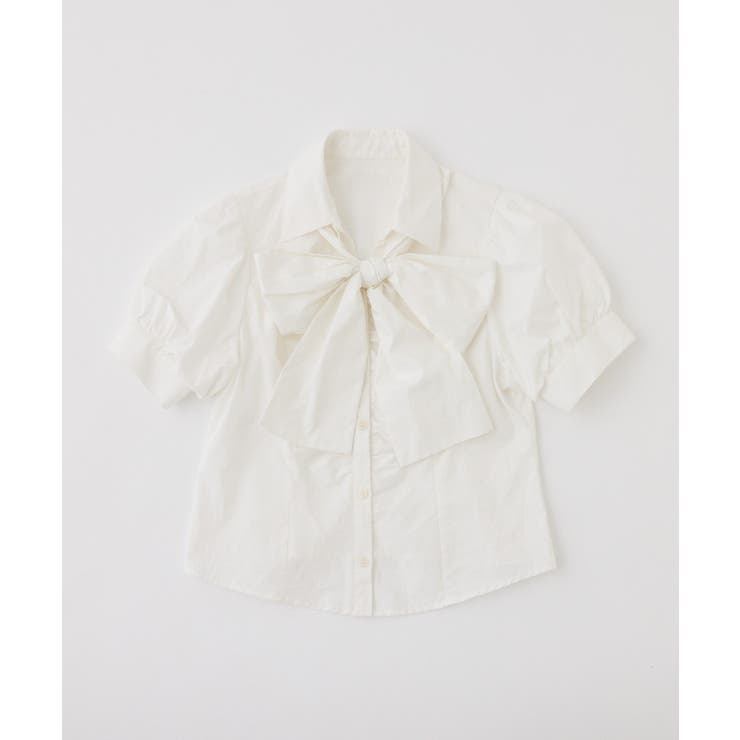 【one after another】半袖ボウタイブラウス | NICE CLAUP / OLIVE des OLIVE　OUTLET | 詳細画像2 