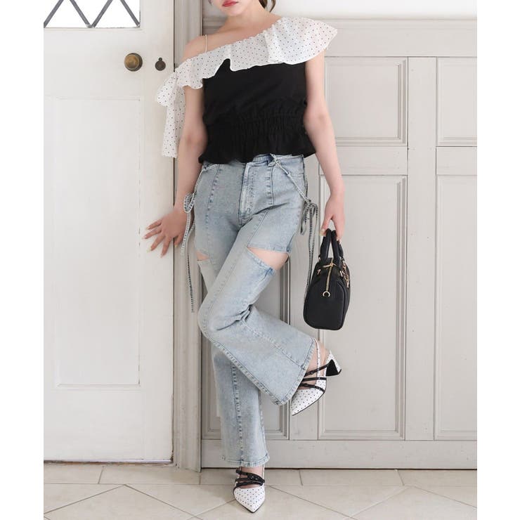 【one after another】ワンショルリボンブラウス | NICE CLAUP / OLIVE des OLIVE　OUTLET | 詳細画像17 