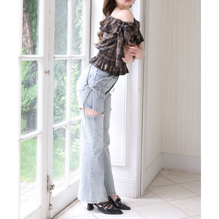 【one after another】ワンショルリボンブラウス | NICE CLAUP / OLIVE des OLIVE　OUTLET | 詳細画像10 