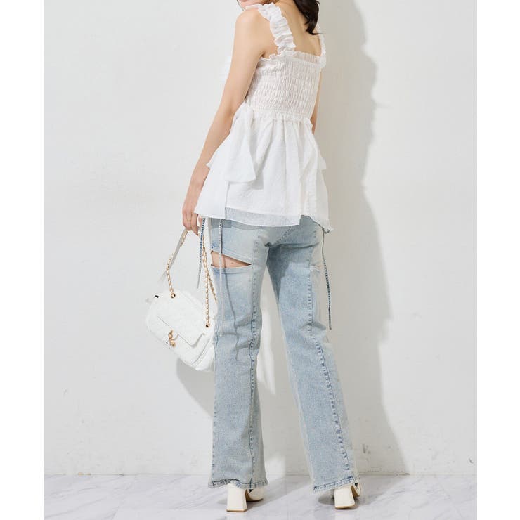 【one after another】3wayリボンシャーリングチュニック | NICE CLAUP / OLIVE des OLIVE　OUTLET | 詳細画像7 
