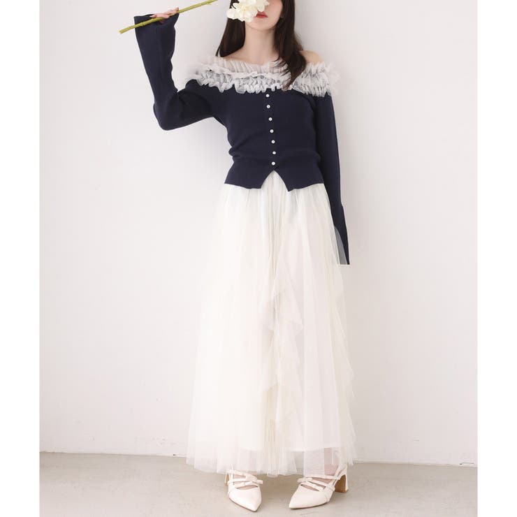 【one after another】チュールフリルオフショルニット | NICE CLAUP / OLIVE des OLIVE　OUTLET | 詳細画像28 