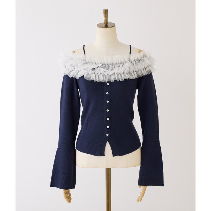 【one after another】チュールフリルオフショルニット | NICE CLAUP / OLIVE des OLIVE　OUTLET | 詳細画像26 