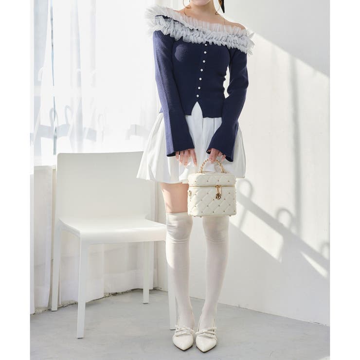 【one after another】チュールフリルオフショルニット | NICE CLAUP / OLIVE des OLIVE　OUTLET | 詳細画像32 