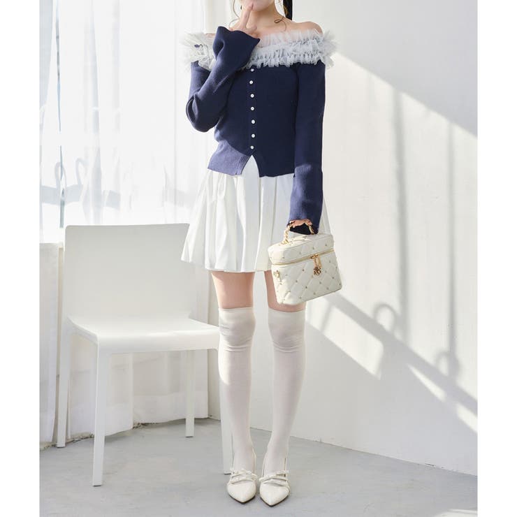 【one after another】チュールフリルオフショルニット | NICE CLAUP / OLIVE des OLIVE　OUTLET | 詳細画像33 