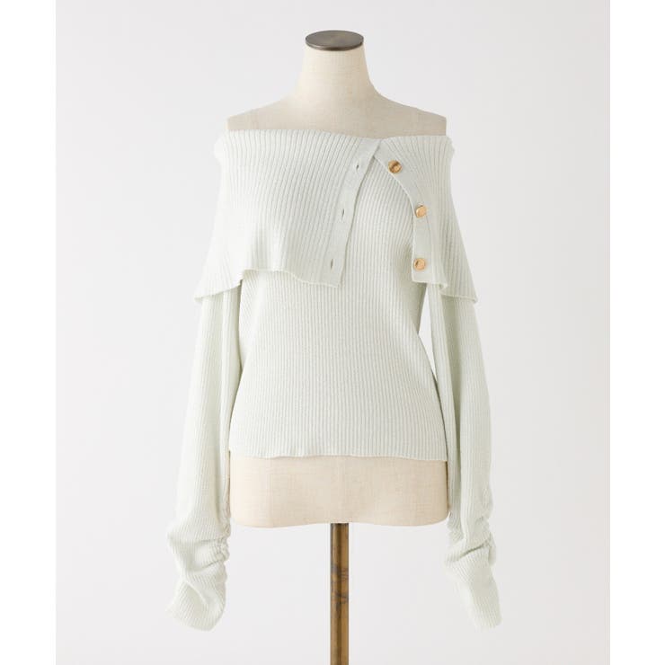 【one after another】オフショルラメニット | NICE CLAUP / OLIVE des OLIVE　OUTLET | 詳細画像2 