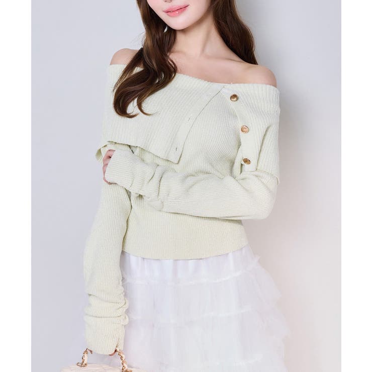 【one after another】オフショルラメニット | NICE CLAUP / OLIVE des OLIVE　OUTLET | 詳細画像27 