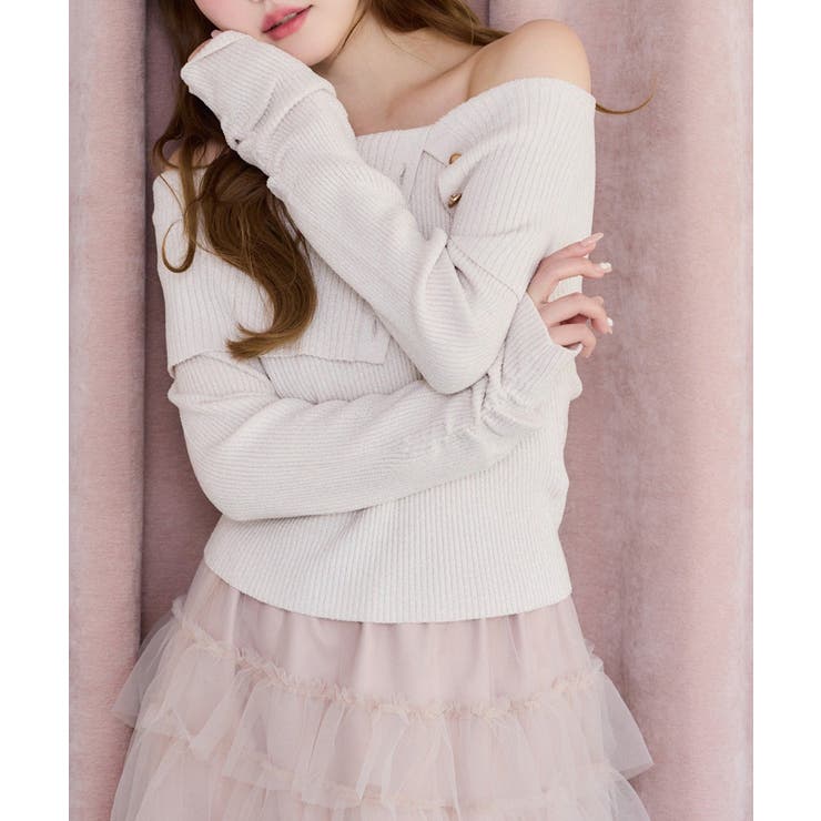 【one after another】オフショルラメニット | NICE CLAUP / OLIVE des OLIVE　OUTLET | 詳細画像36 