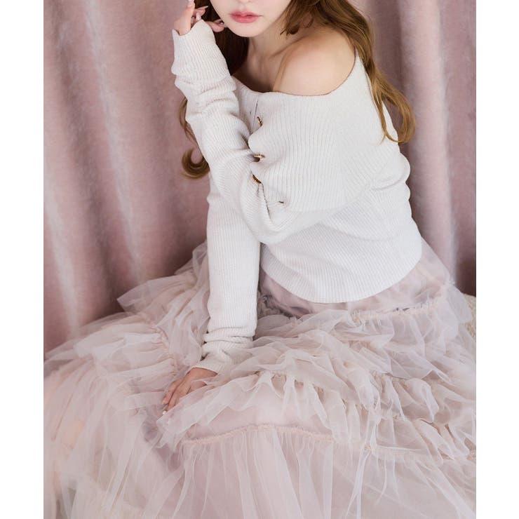 【one after another】オフショルラメニット | NICE CLAUP / OLIVE des OLIVE　OUTLET | 詳細画像37 
