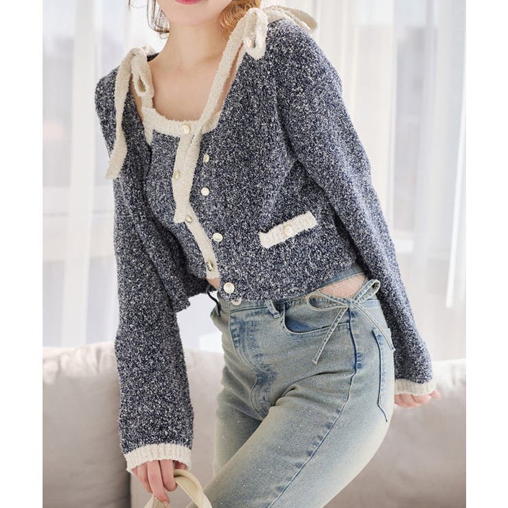 【one after another】【セットアップ可能】金ボタン配色カーディガ… | NICE CLAUP / OLIVE des OLIVE　OUTLET | 詳細画像33 