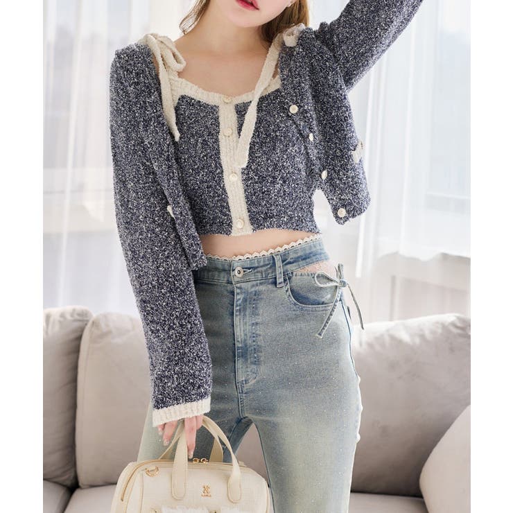 【one after another】【セットアップ可能】金ボタン配色カーディガ… | NICE CLAUP / OLIVE des OLIVE　OUTLET | 詳細画像31 