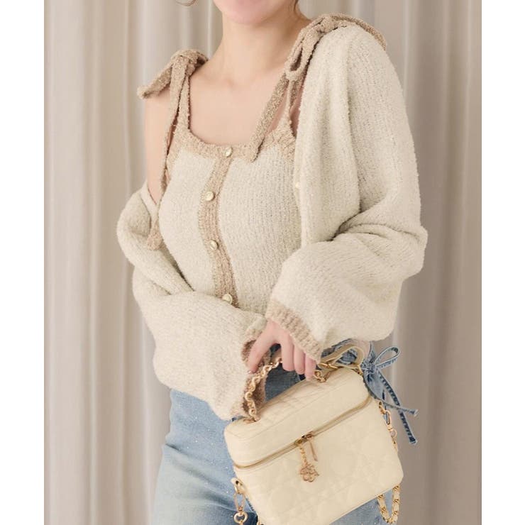 【one after another】【セットアップ可能】肩リボン配色ビスチェ | NICE CLAUP / OLIVE des OLIVE　OUTLET | 詳細画像44 