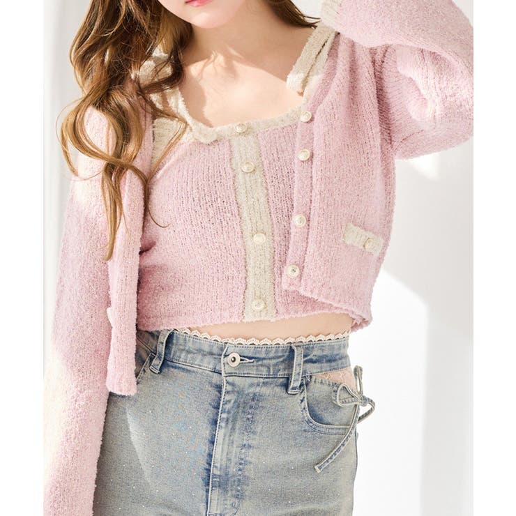 【one after another】【セットアップ可能】肩リボン配色ビスチェ | NICE CLAUP / OLIVE des OLIVE　OUTLET | 詳細画像10 