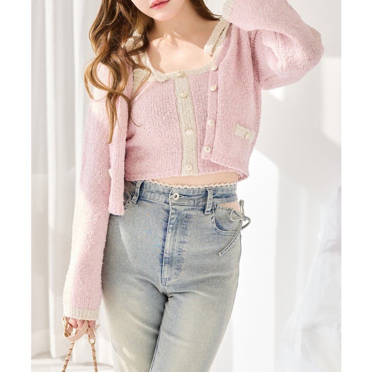 【one after another】【セットアップ可能】肩リボン配色ビスチェ | NICE CLAUP / OLIVE des OLIVE　OUTLET | 詳細画像12 