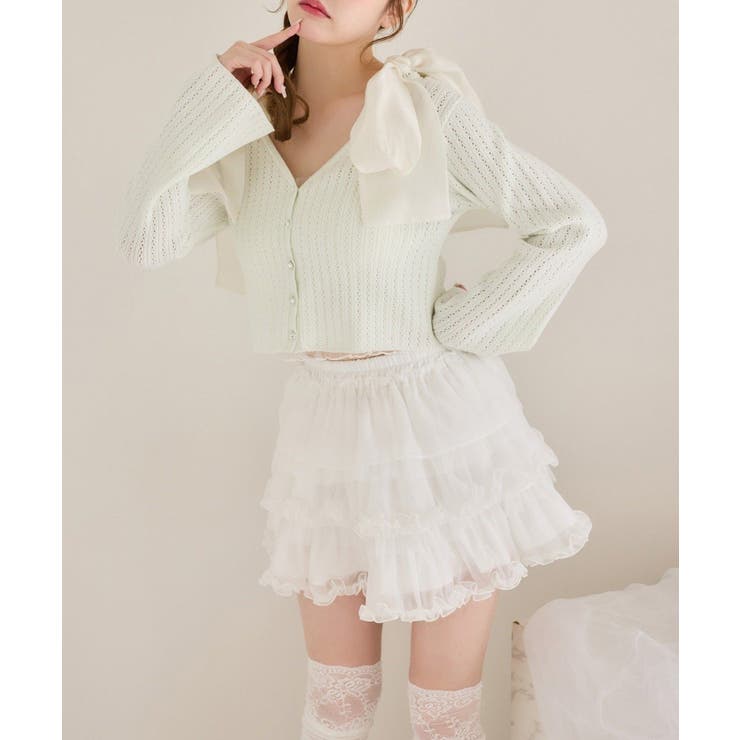 【one after another】キラキラボタンアイレットカーデ | NICE CLAUP / OLIVE des OLIVE　OUTLET | 詳細画像29 