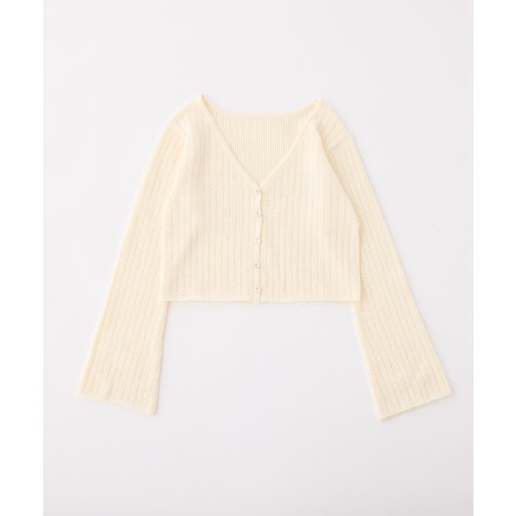 【one after another】キラキラボタンアイレットカーデ | NICE CLAUP / OLIVE des OLIVE　OUTLET | 詳細画像2 