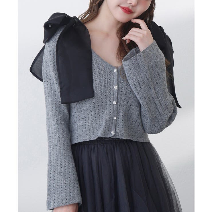 【one after another】キラキラボタンアイレットカーデ | NICE CLAUP / OLIVE des OLIVE　OUTLET | 詳細画像13 