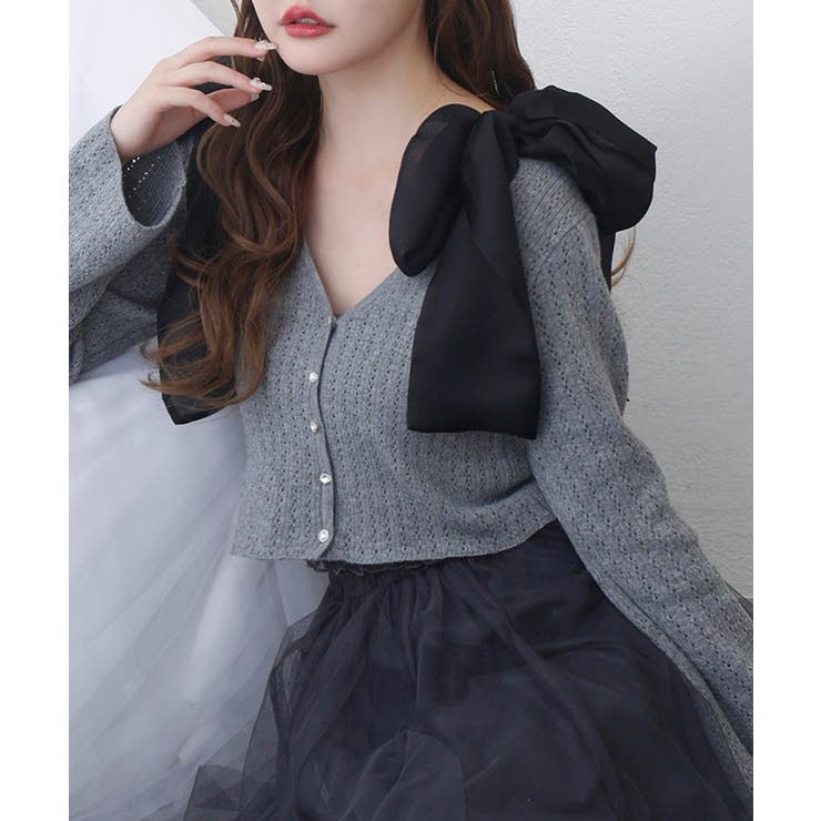 【one after another】キラキラボタンアイレットカーデ | NICE CLAUP / OLIVE des OLIVE　OUTLET | 詳細画像15 