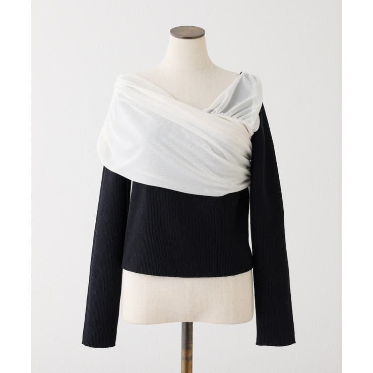 【one after another】異素材ドッキングオフショルニット | NICE CLAUP / OLIVE des OLIVE　OUTLET | 詳細画像22 