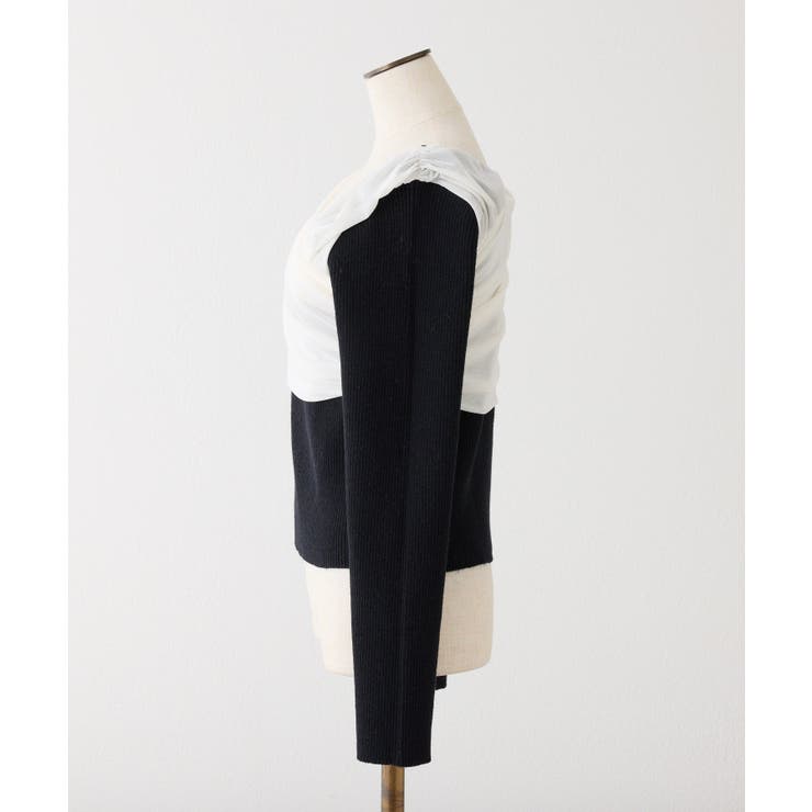 【one after another】異素材ドッキングオフショルニット | NICE CLAUP / OLIVE des OLIVE　OUTLET | 詳細画像23 