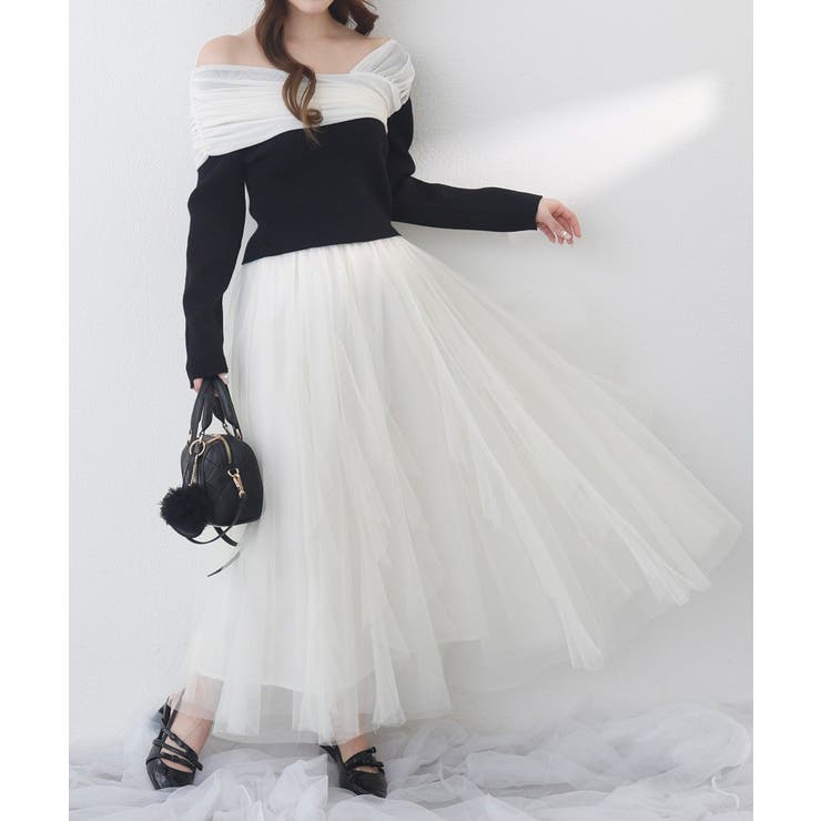 【one after another】異素材ドッキングオフショルニット | NICE CLAUP / OLIVE des OLIVE　OUTLET | 詳細画像21 