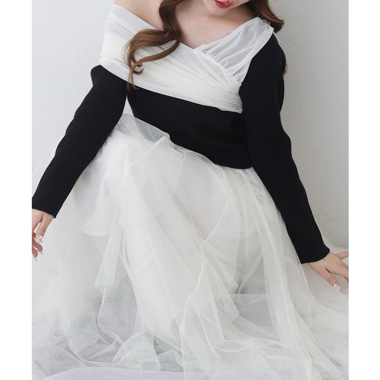 【one after another】異素材ドッキングオフショルニット | NICE CLAUP / OLIVE des OLIVE　OUTLET | 詳細画像17 