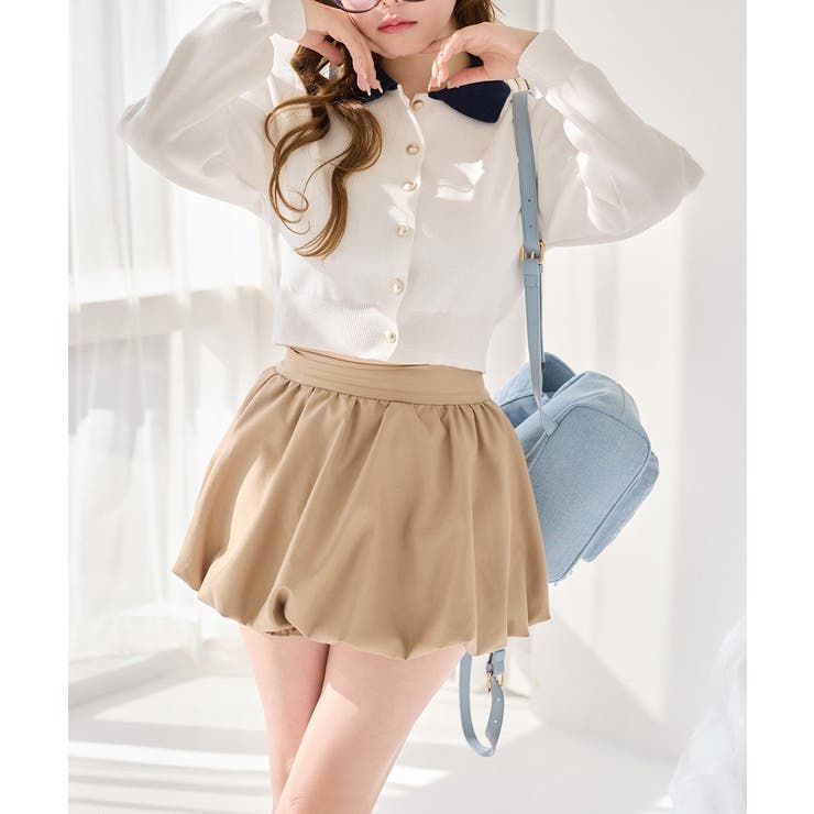 【one after another】配色襟付きニット | NICE CLAUP / OLIVE des OLIVE　OUTLET | 詳細画像3 