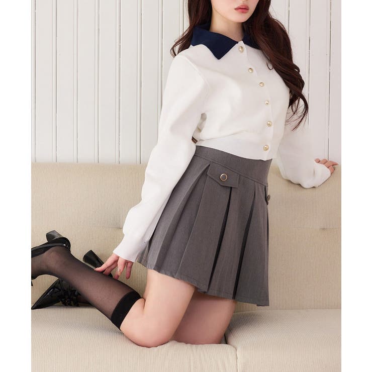 【one after another】配色襟付きニット | NICE CLAUP / OLIVE des OLIVE　OUTLET | 詳細画像11 