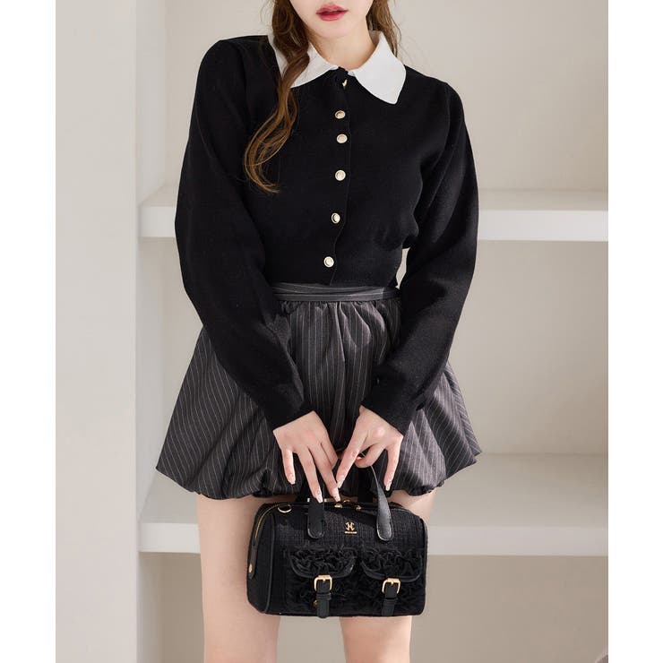 【one after another】配色襟付きニット | NICE CLAUP / OLIVE des OLIVE　OUTLET | 詳細画像30 