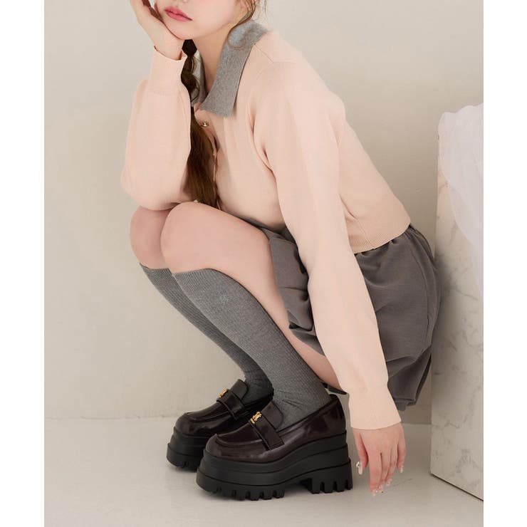 【one after another】配色襟付きニット | NICE CLAUP / OLIVE des OLIVE　OUTLET | 詳細画像64 