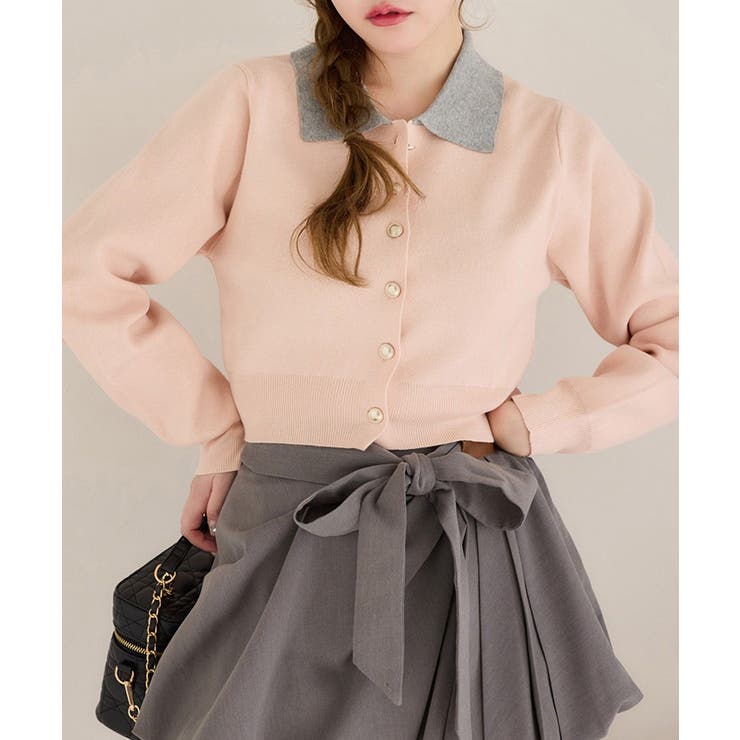 【one after another】配色襟付きニット | NICE CLAUP / OLIVE des OLIVE　OUTLET | 詳細画像65 